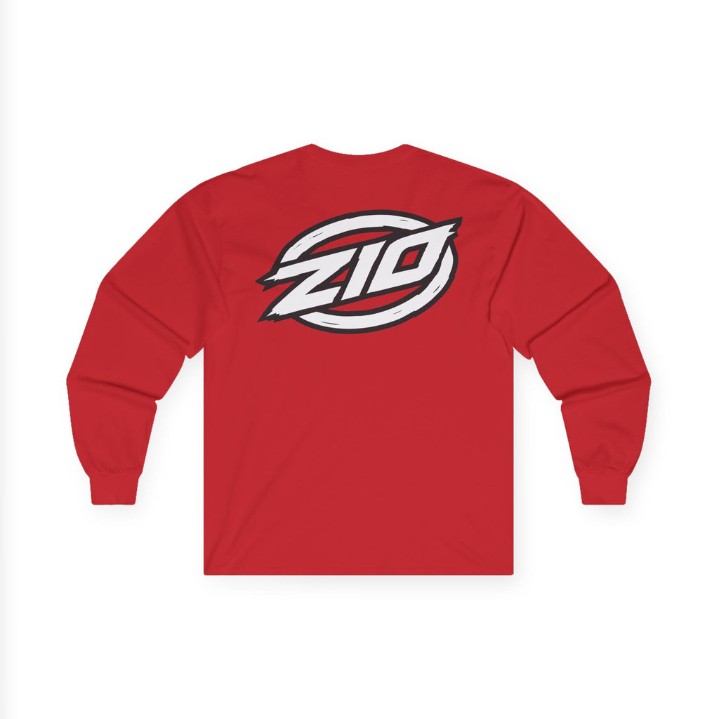 ZIO Long Sleeve Tee - Red/White